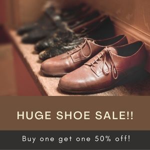 Buy 1 get 1 pair 50% off the lower priced shoes!